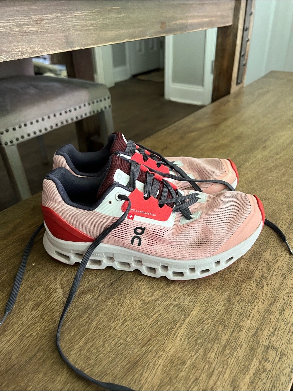 On Running Cloudstratus Rose (Pink Red) Women's Runners